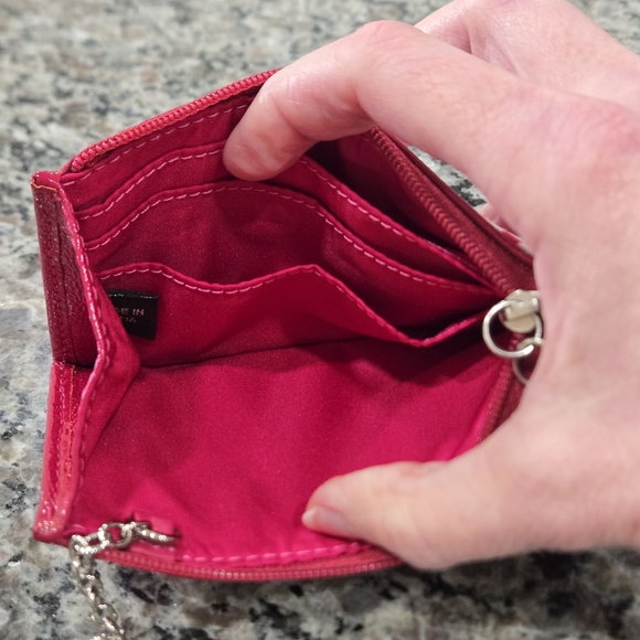 Coach Poppy Colorblock Card Case — Pink, Purple & Red - Picture 5 of 14